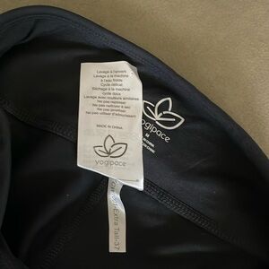 Tall Women’s black yoga slacks, straight leg